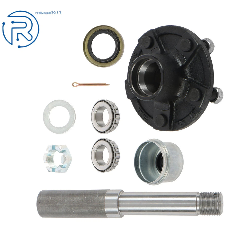 Trailer Hub Kit 5 on 4.5" for BT8 Spindle & Bearings (1 Pack)