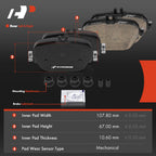 Set of 4 Rear Ceramic Brake Pads for Mercedes-Benz A238 C213 C238 S213 E450