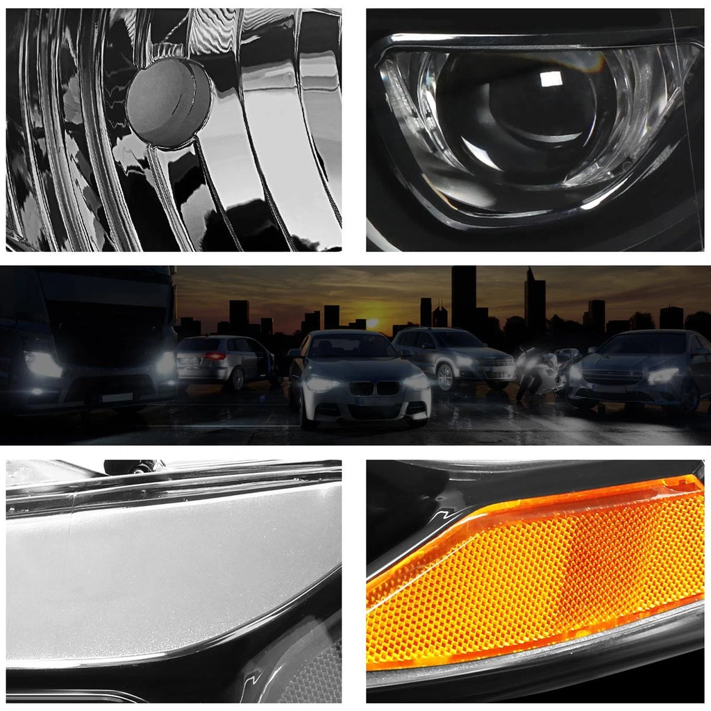 Dual LED Halo Projector Headlights for Peterbilt 388 389 567 (2008–2022)