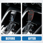 Gear Shift Lever Cover for Honda CR-V (2008–2014) Black Red Stitches