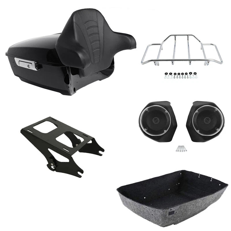 Trunk Backrest Speakers Mount Rack for Harley Street Glide (2014–2023)