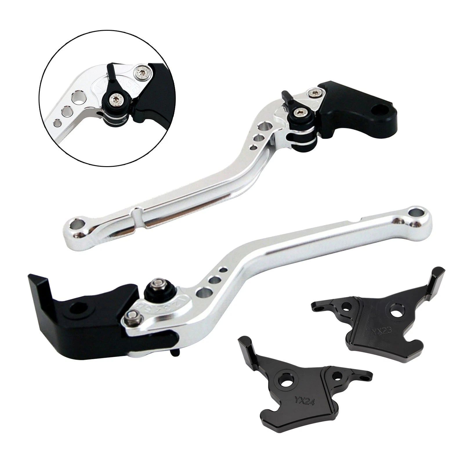 Long Clutch Brake Lever for Yamaha XMAX 300 (2023–2025) Silver