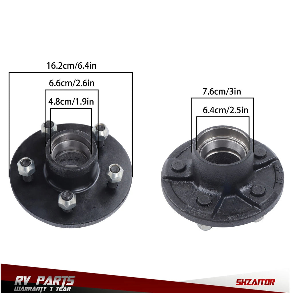 Trailer Hub Kit for 1-3/8" Inner (5 Bolt on 4-1/2" Bolt Circle)