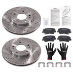 Front Brake Rotors & Ceramic Pads Kit for Hyundai Elantra Coupe (2013–2014) D1543