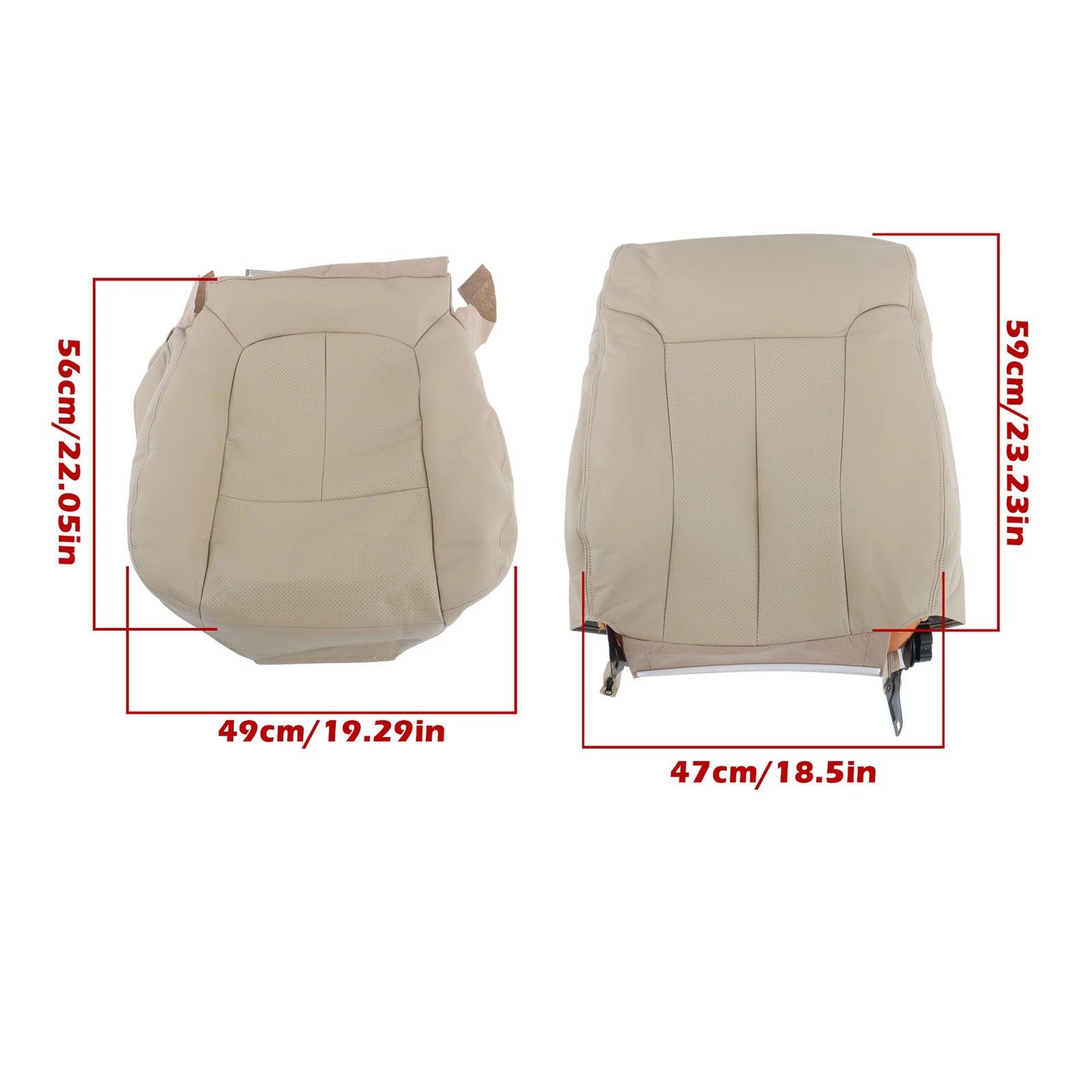 Set of 2 Leather Seat Covers for Ford F-150 (2010–2014) Tan
