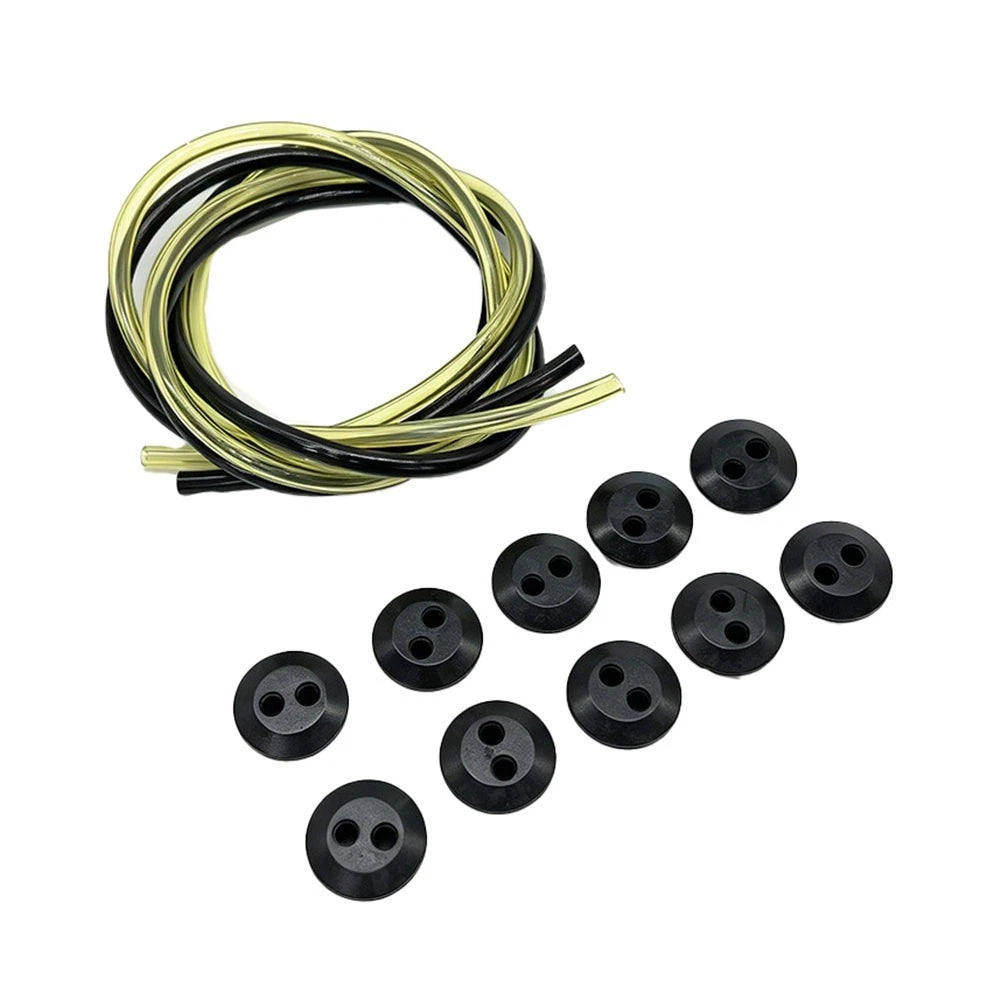 Set of 10 Fuel Tank Grommets + 2m Fuel Line for Trimmers
