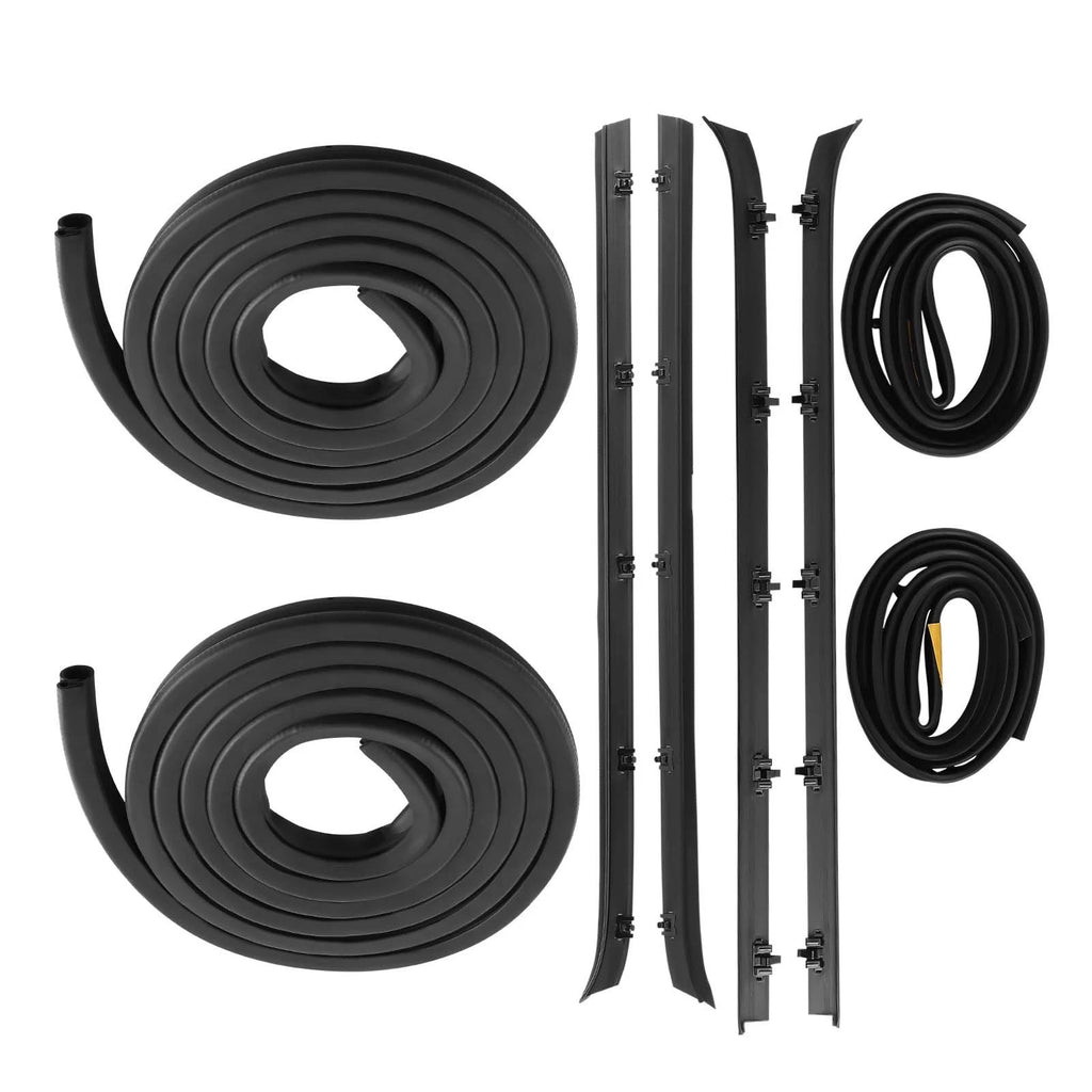 8pcs Complete Door Window Weatherstrip Seals for GMC Jimmy/K1500/K2500/K3500