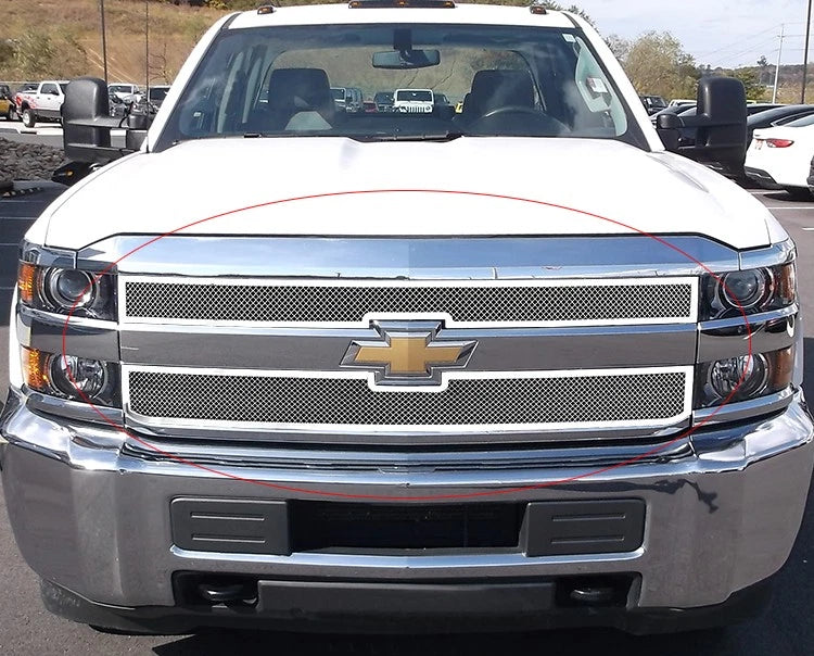 Stainless Steel Mesh Grille for Chevy Silverado 2500HD/3500HD (2015-2018)