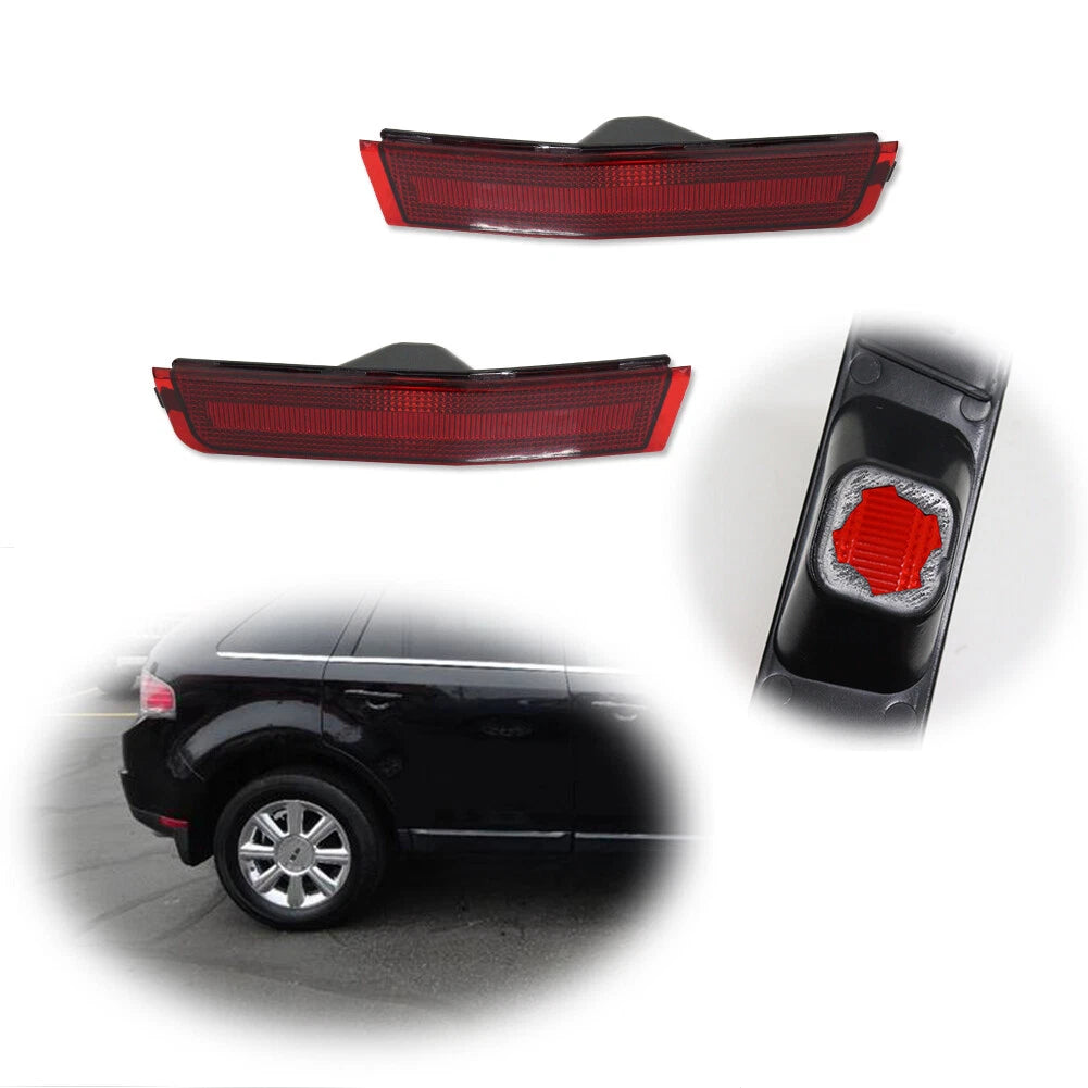 Set of 2 Rear Bumper Side Marker Light Reflector Covers for Lincoln MKX
