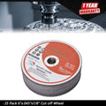 25 Pack Cut-off Wheels for Metal & Stainless Steel (6"x.045"x7/8")