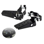 Universal Motorcycle Passenger Foot Pegs Rear Footrests 25-28mm Black
