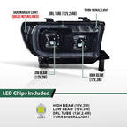 Dual LED Projector Headlights for Toyota Tundra, Sequoia (2007–2017)