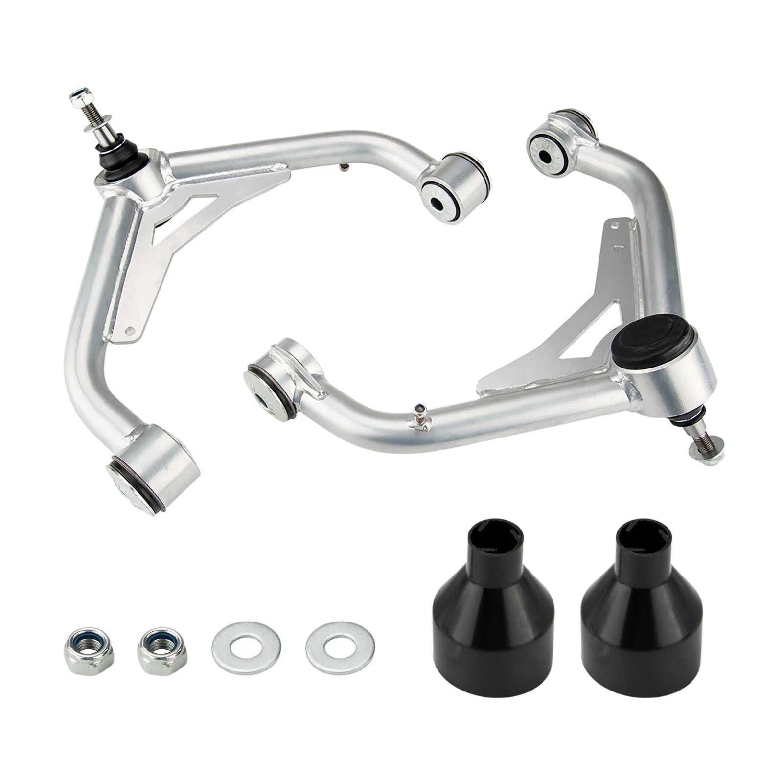 2x Front Upper Polished Control Arms for 2000–2002 Chevrolet Silverado 1500 (5.3L)
