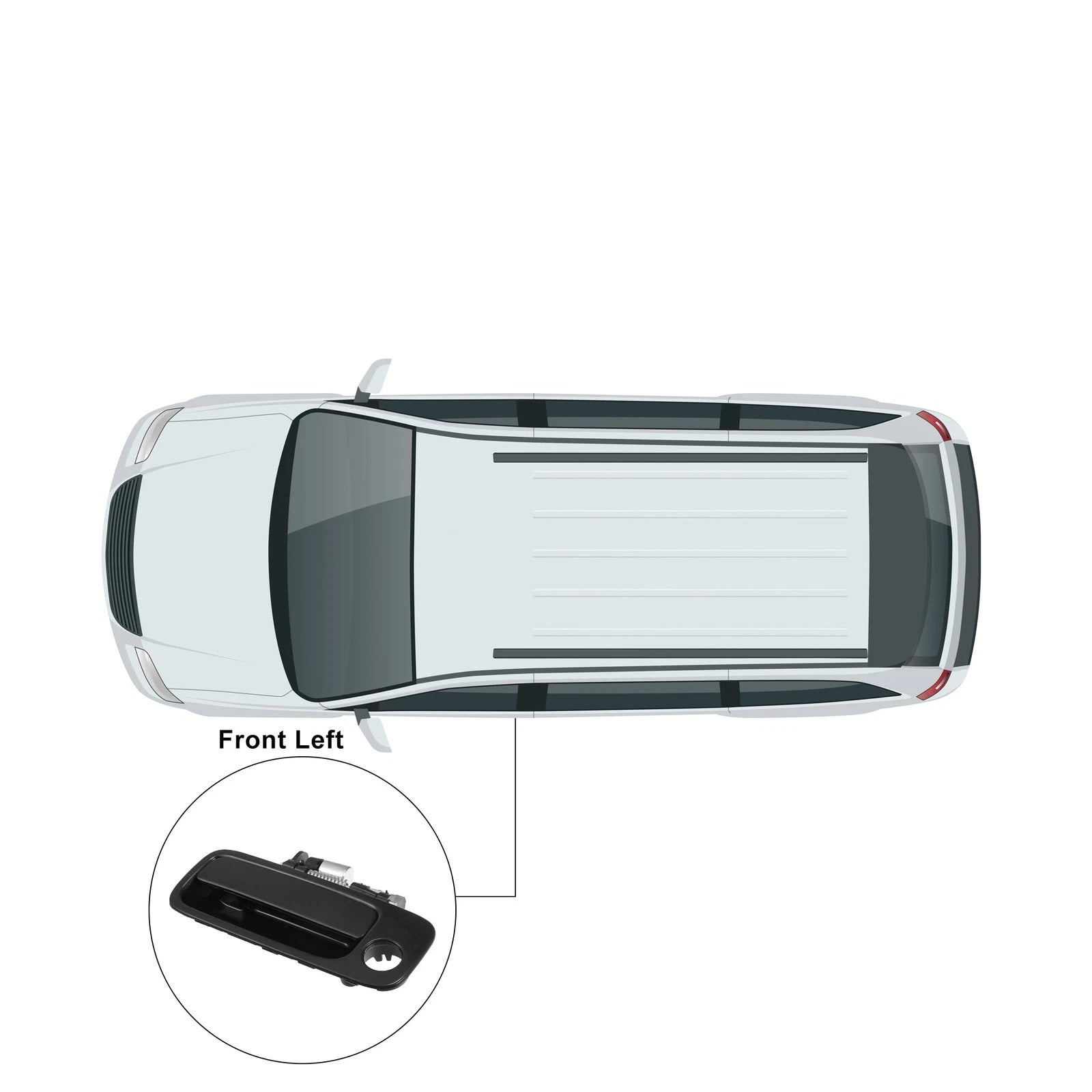 Front Left Driver Side Exterior Door Handle for Toyota Camry 