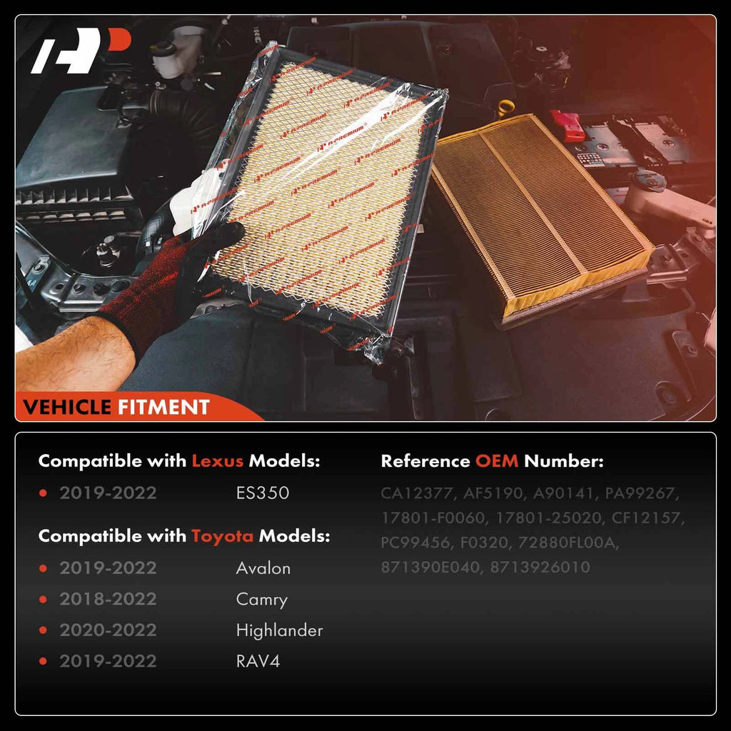 Engine & Activated Carbon Cabin Air Filter for Toyota Camry RAV4 Lexus (2022–2025)