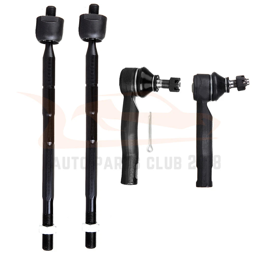 Set of 4 Front Steering Kit Tie Rod Ends for Toyota RAV4 (2001–2003)