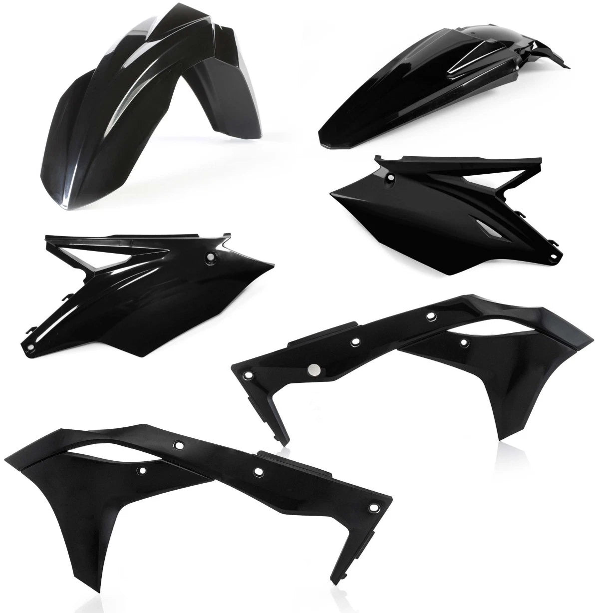 Acerbis Plastic Body Kit for Kawasaki KX250F (2018–2020) Offroad Black