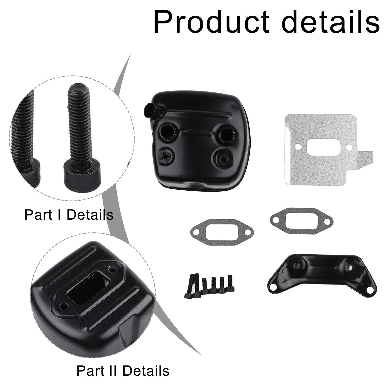 Exhaust Muffler Bracket Gasket Kit for Husqvarna 362 365 371 372 372XP
