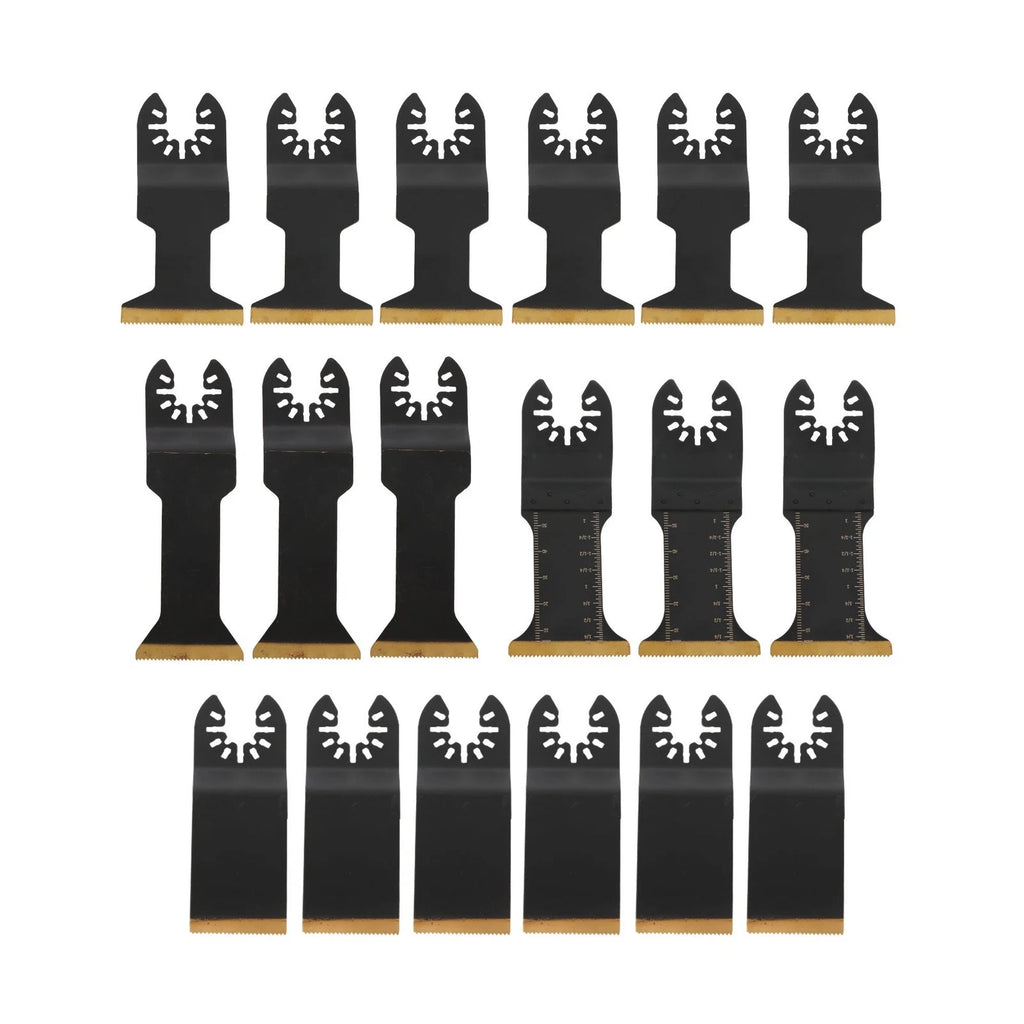 18-Piece Titanium-Coated Reciprocating Saw Blades for Multi-Tool