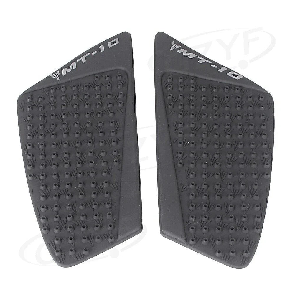 Motorcycle Gas Tank Knee Grip Decal Pad Black for Yamaha MT-10 (2016-2017)