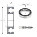 Deep Groove Ball Bearing P4 for Scooter Skateboard Wheel (15x24x5mm)