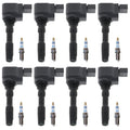Set of 8 Ignition Coils & Iridium Spark Plugs for Audi RS7 S6 S7 S8 (2013–2021)