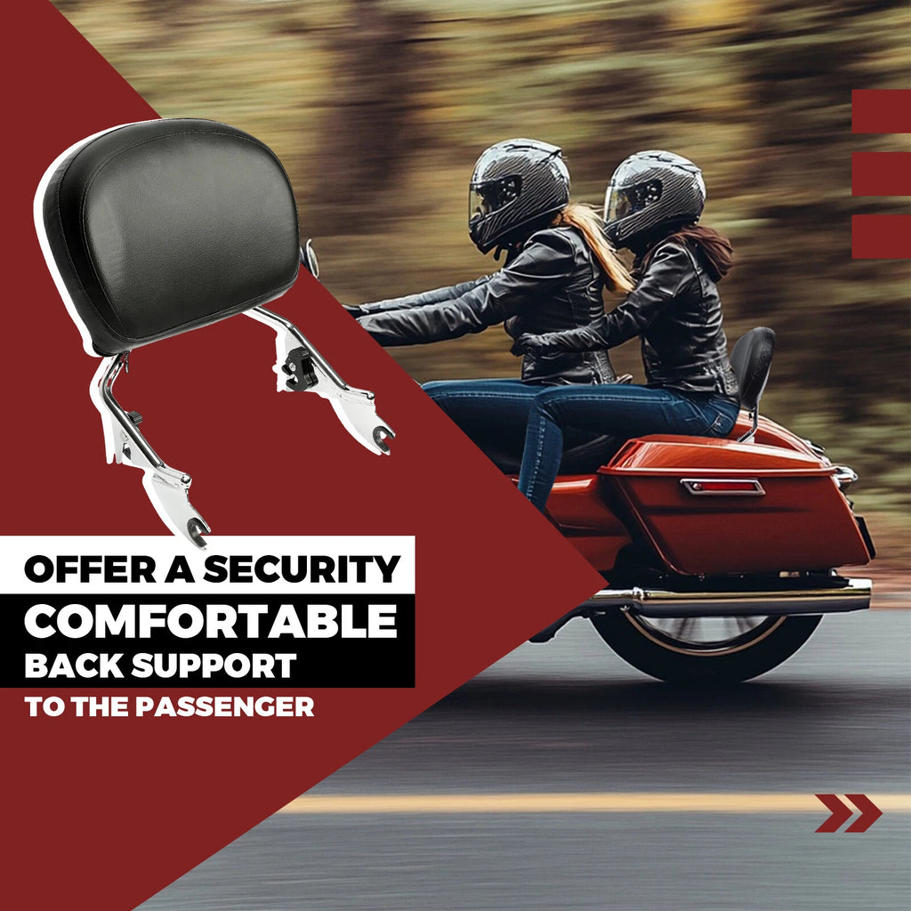 Detachable Backrest Sissy Bar Docking Hardware for Harley Road King (2014-2024)