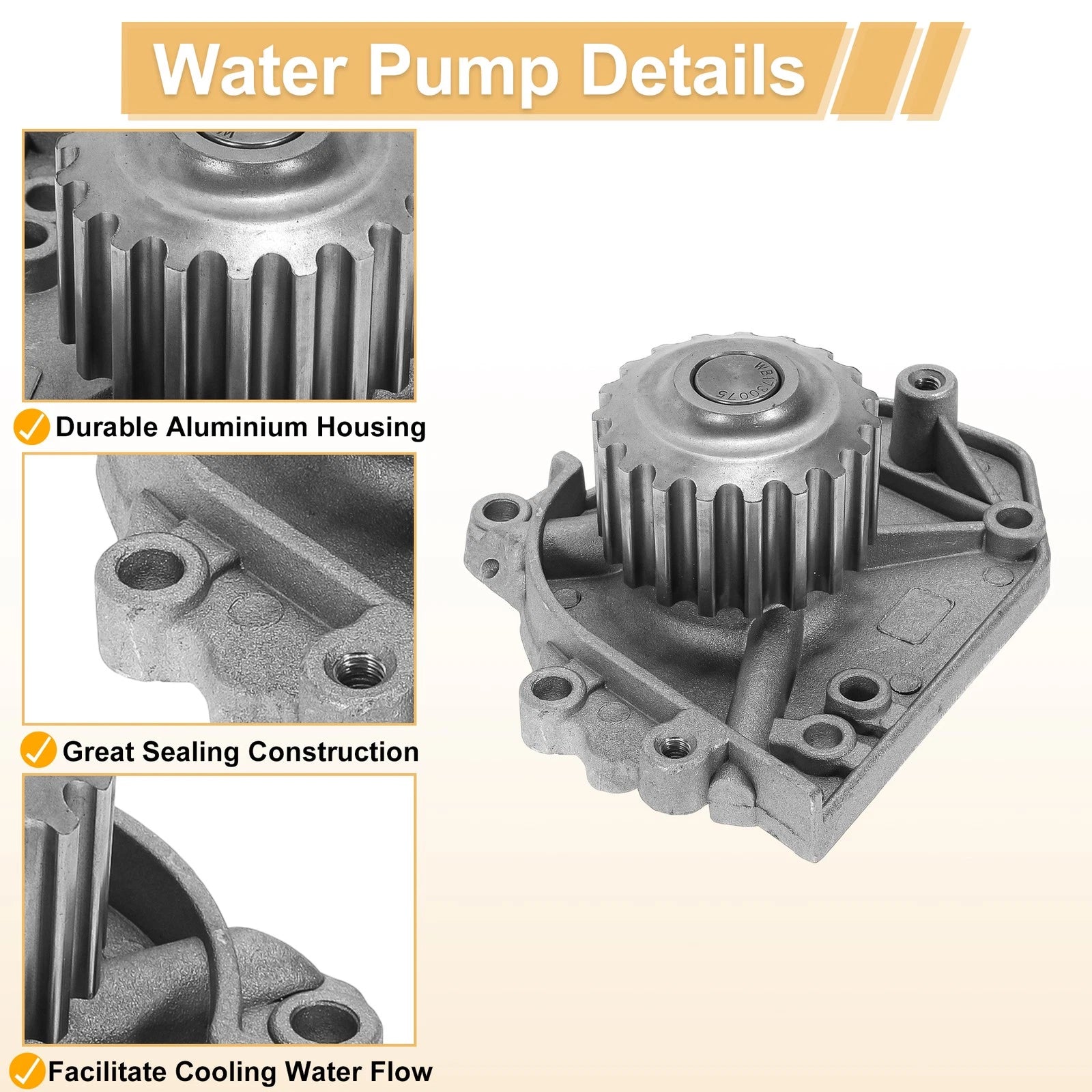 Timing Belt Water Pump Kit for Honda CR-V (1999–2001) No.TCKWP184/VS50362R