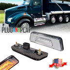 Set of 2 Clear Amber LED Indicator Side Marker Lights for Kenworth T680