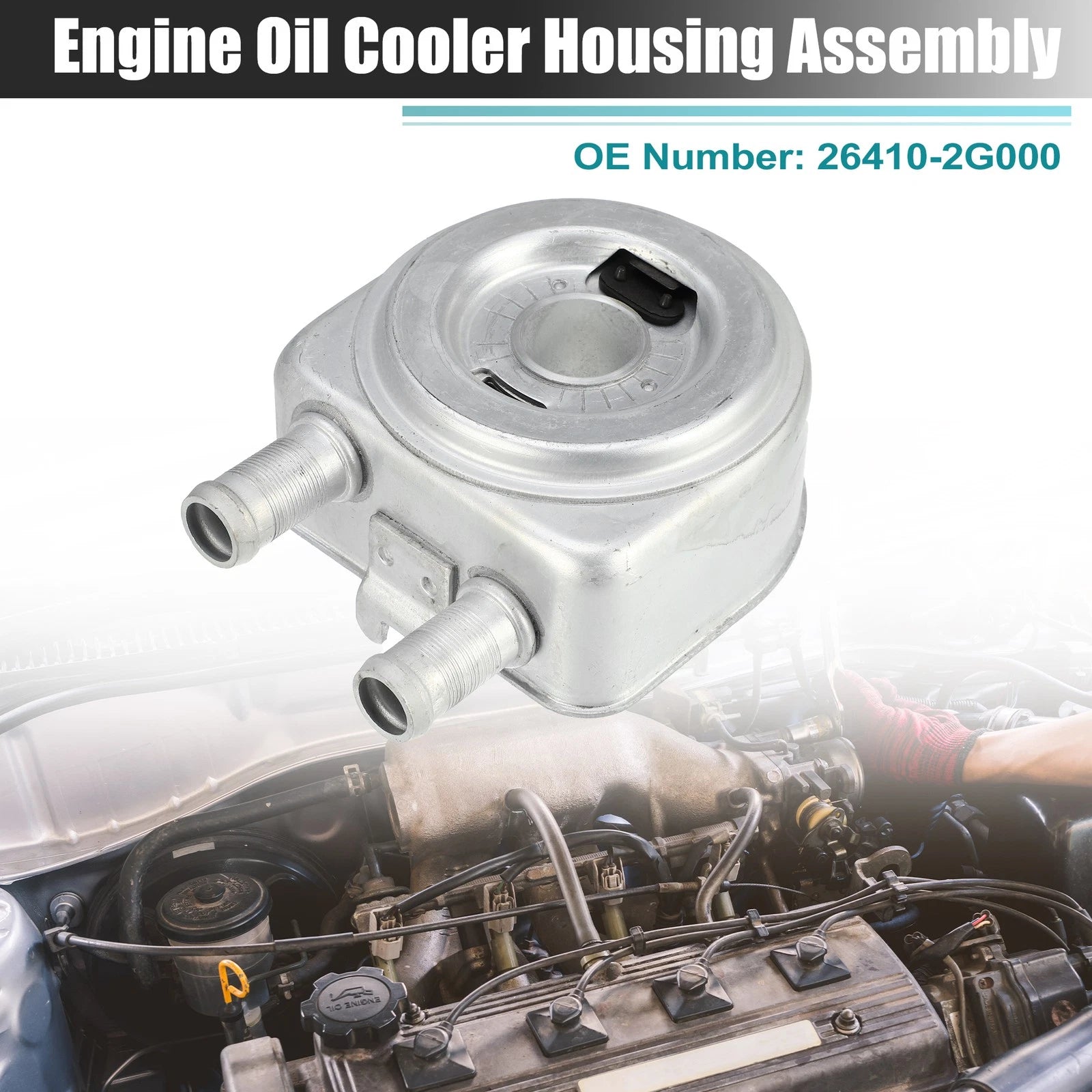 Engine Oil Cooler with Gasket & Sensor for Hyundai Sonata 