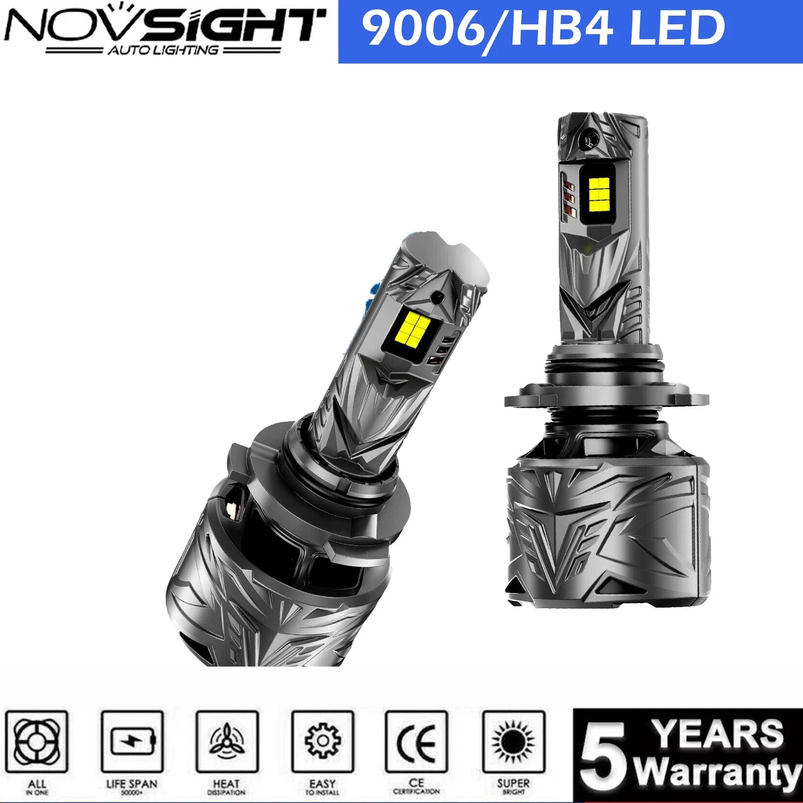 2X 9006 HB4 LED Headlight Bulb Conversion Kit Low Beam 6500K