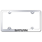 Stainless Steel Wide Body License Plate Frame - Officially Licensed for Saturn