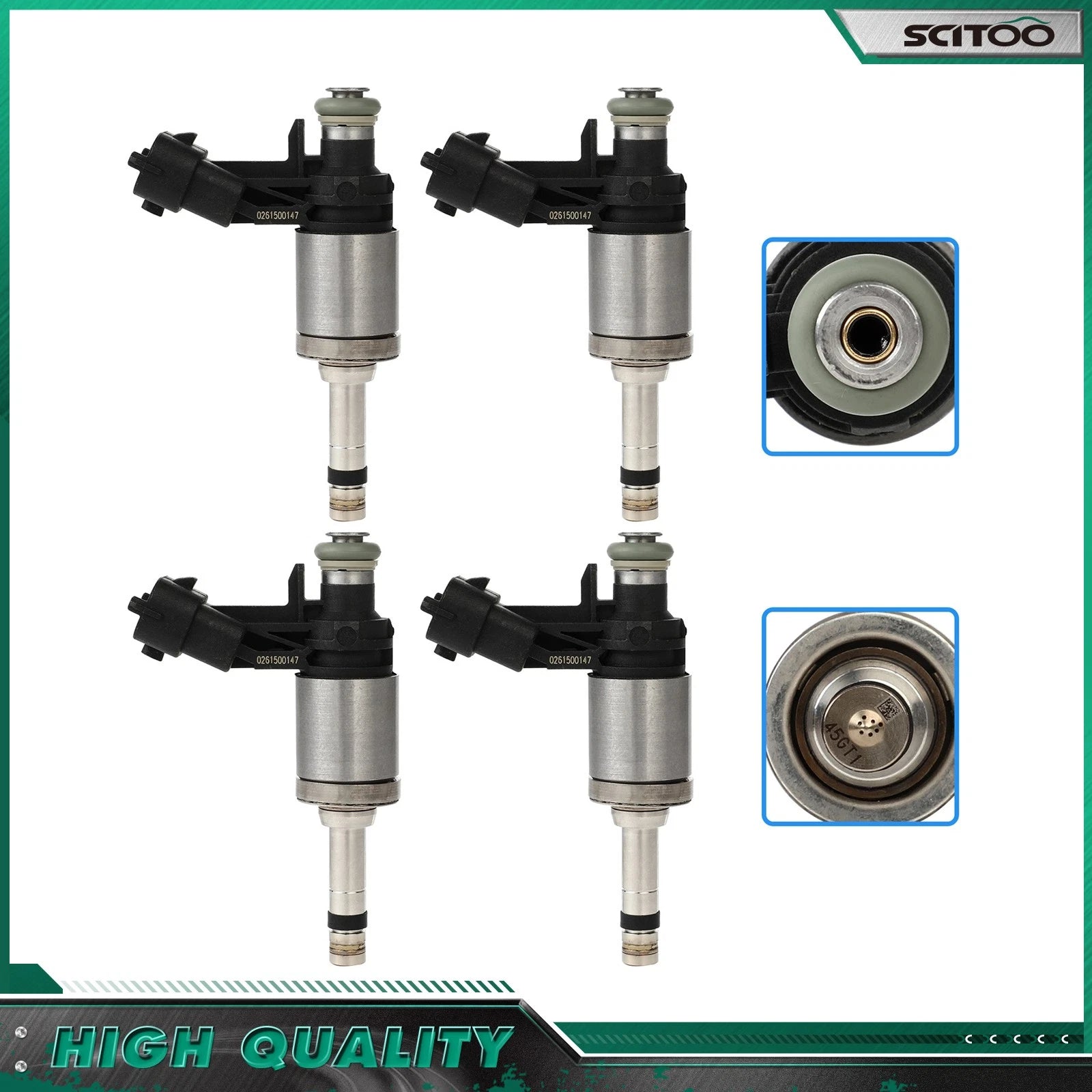 Set of 4 Fuel Injectors for Ford Focus 2.0L (2013–2016) BB5Z-9F593-B