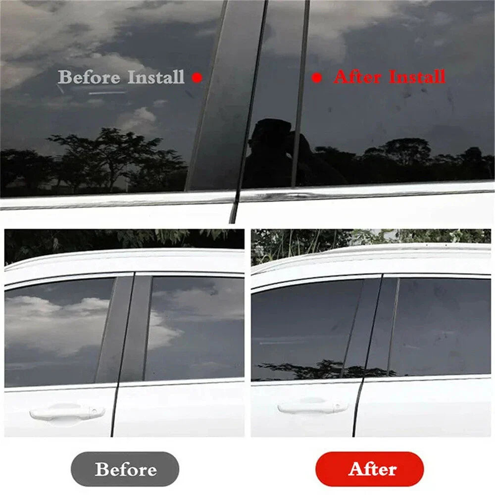 8 Pcs Glossy Black Door Window Trim Decal Covers for Flex (2019-2023)