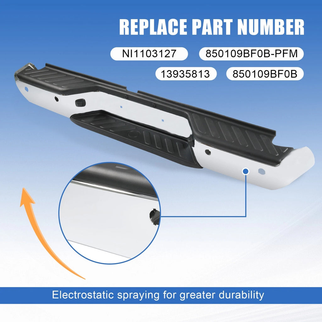 Chrome Rear Bumper Assembly for Nissan Frontier (2005-2021)