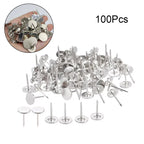 100X Silver Upholstery Nails for Furniture Hardware (Push Pins)