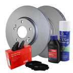 Front Brake Kit 300mm Disc Rotors TRW Pro Ceramic Pads for Kia Forte Koup (2010–2013)