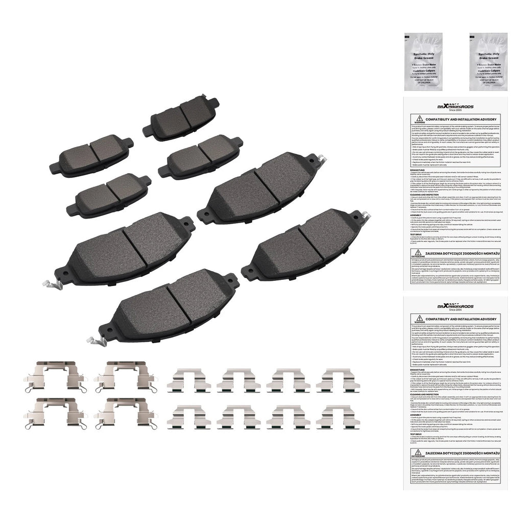 8pcs Brake Pads Set for Nissan Pathfinder Murano / Infiniti JX35 QX60 (2013–2020)