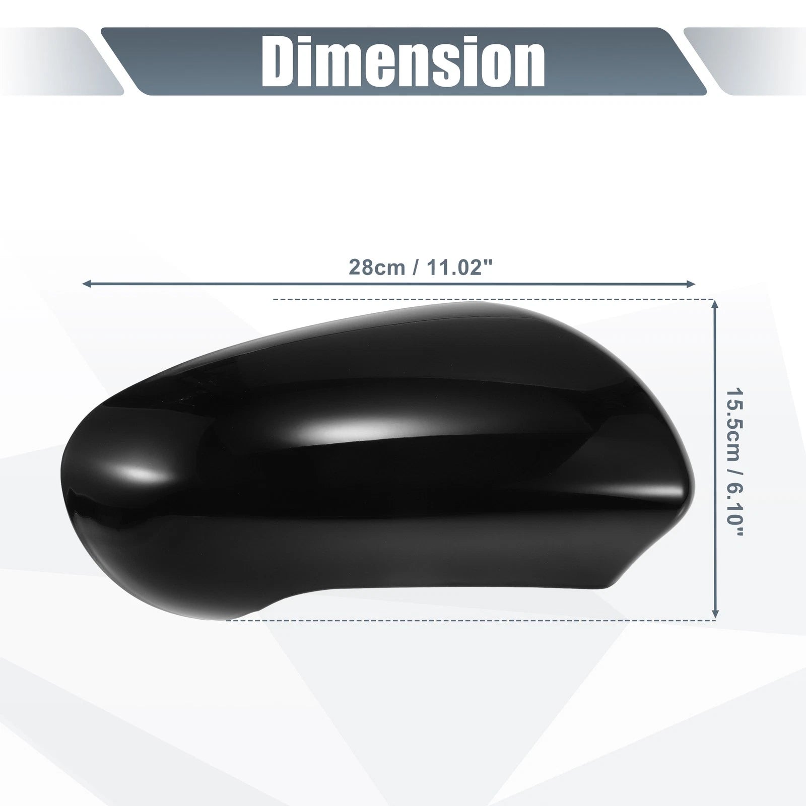 Right Side Mirror Cover Cap for Nissan Qashqai J10 (2007–2014) Gloss Black