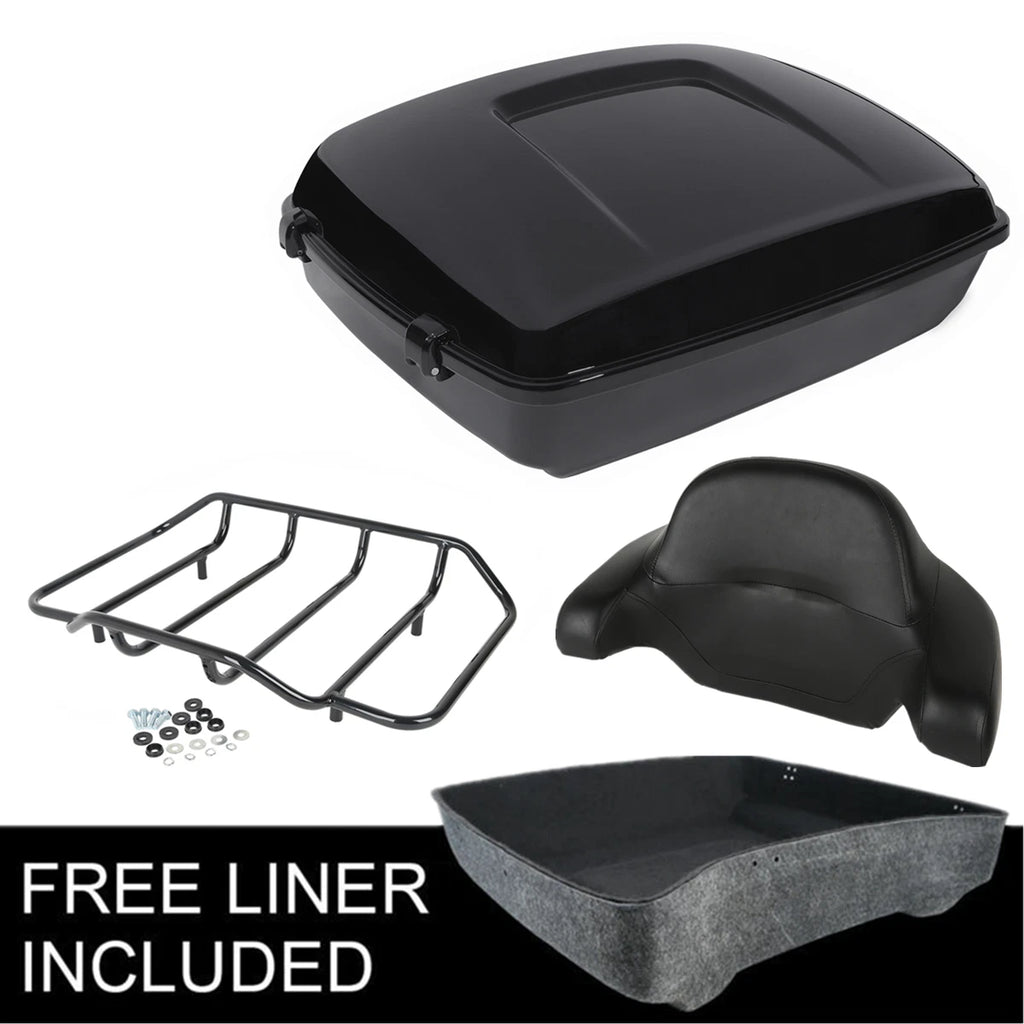 Chopped Trunk Backrest Luggage Rack for Harley Touring (2014–2025)