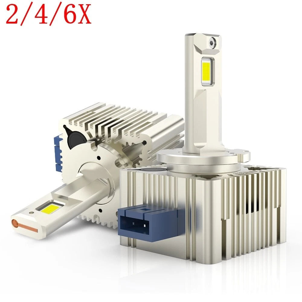 Set of 4 CANBUS D1S LED 6000K Headlight Bulbs for