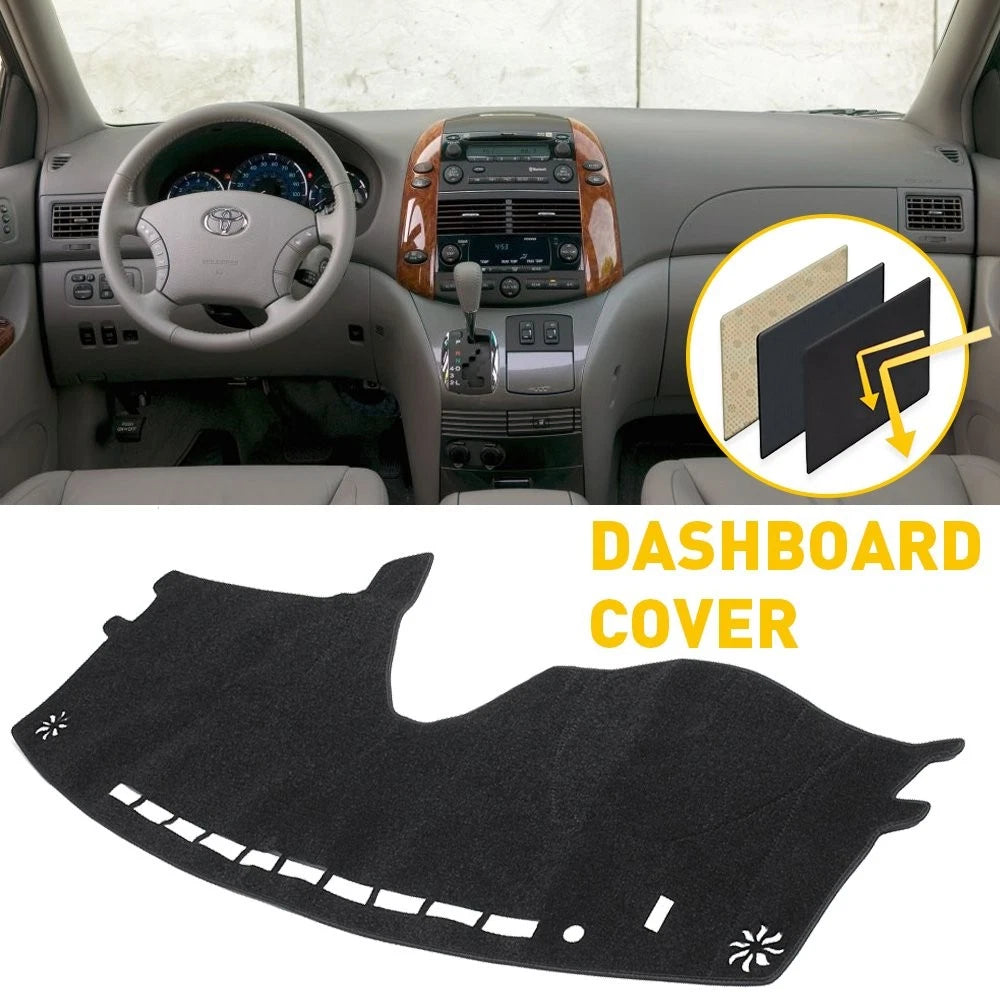 DashMat Dashboard Cover for Toyota Sienna (2004–2010) Black