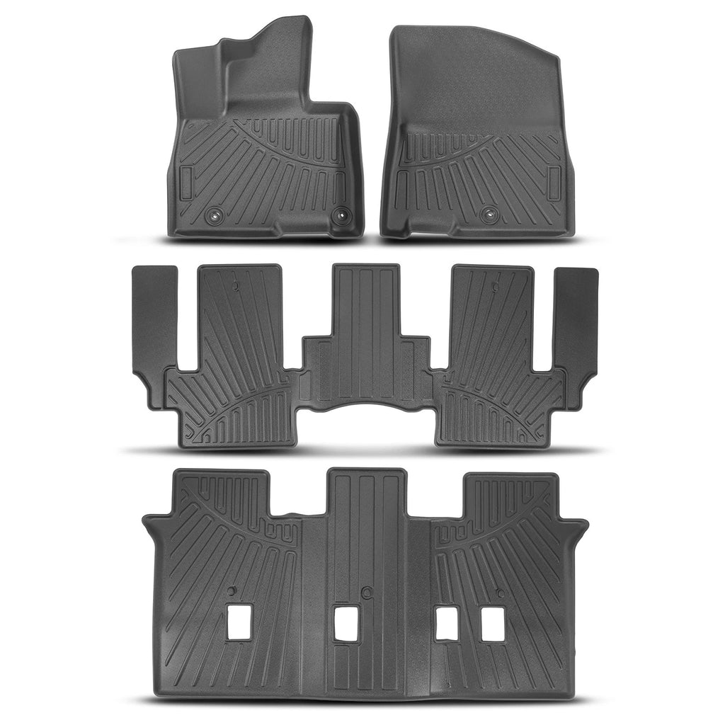 Set of 4 Black Floor Mats for Kia Carnival (2022–2024)
