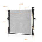 OE Style Aluminum Radiator for Kia Borrego 3.8L (2009–2011) DPI-13072