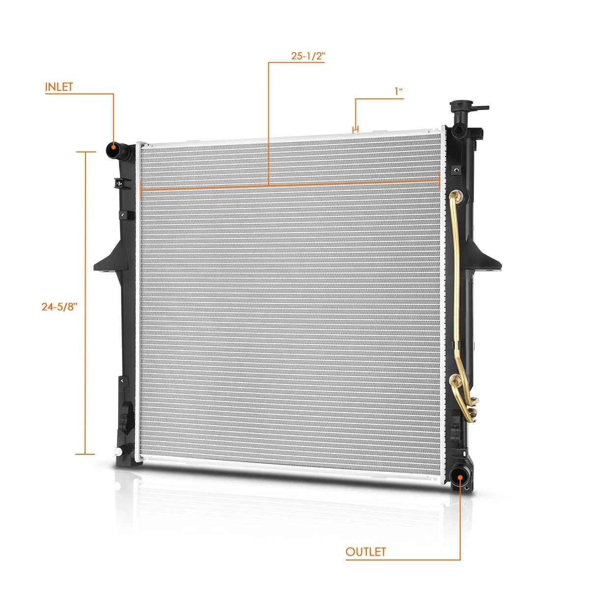 OE Style Aluminum Radiator for Kia Borrego 3.8L (2009–2011) DPI-13072