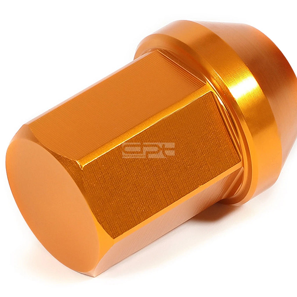 20 PCS Closed End M12x1.5 35mm Tall Orange Aluminum Lug Nuts for JDM Vehicles