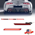 2X Red Rear Bumper LED Reflector Tail Lights for Toyota GR Supra (2020–2024)
