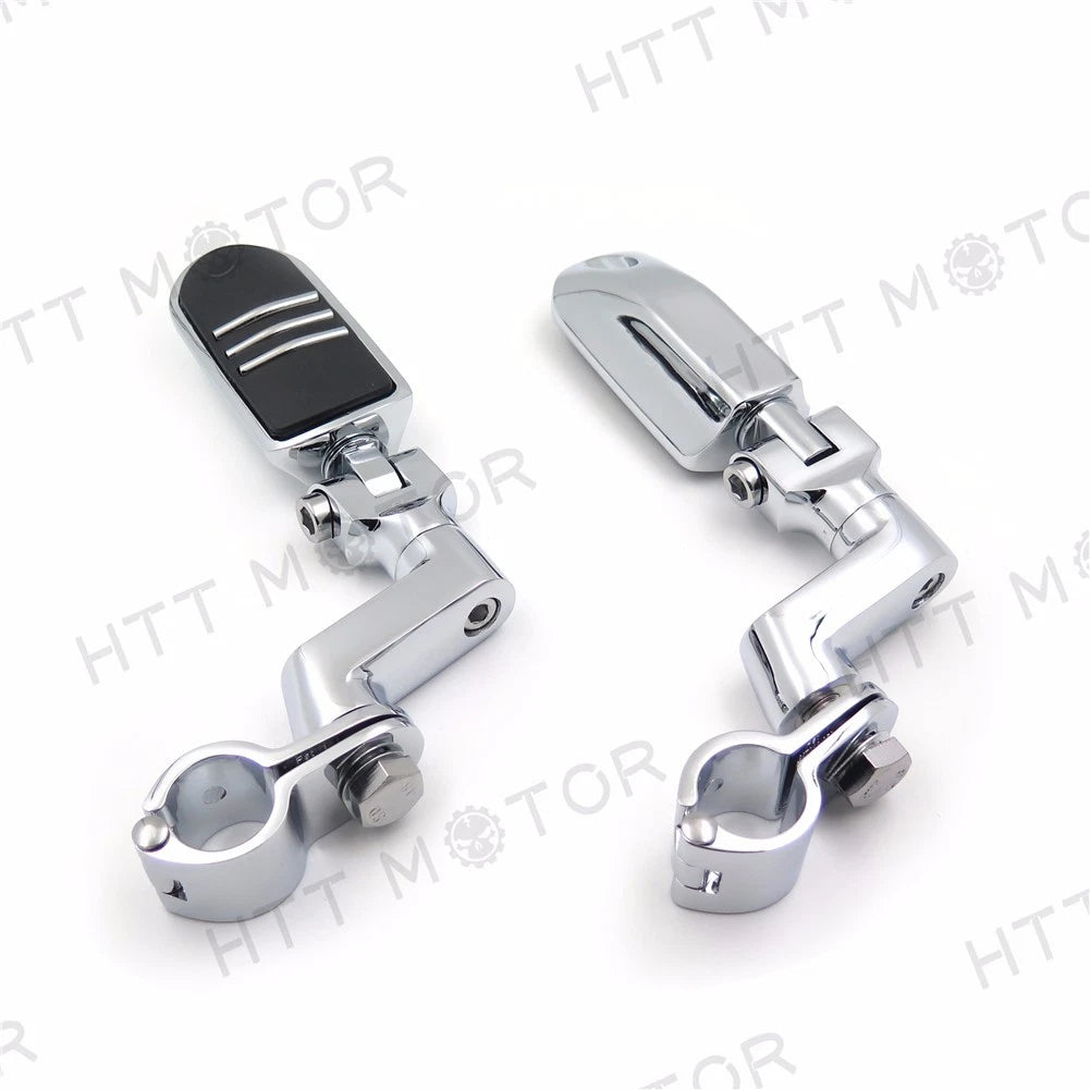 1" Highway Radical Flame Foot Peg Clamps for Harley Sportster 883 1340 XL1200 (1986–2023)