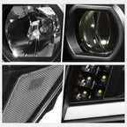 LED DRL + Turn Signal Projector Headlights for Nissan Titan XD (2016–2024)