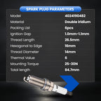 Set of 6 Iridium Spark Plugs 95843 for Toyota Tundra 4.6L V8 (2010–2017)
